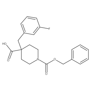 1-[(Benzyloxy)carbonyl]-4-[(3-fluorophenyl)methyl]piperidine-4-carboxylic acid结构式