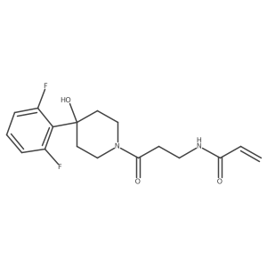 N-[3-[4-(2,6-Difluorophenyl)-4-hydroxypiperidin-1-yl]-3-oxopropyl]prop-2-enamide Structure