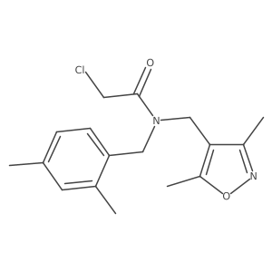 2-Chloro-N-[(3,5-dimethyl-1,2-oxazol-4-yl)methyl]-N-[(2,4-dimethylphenyl)methyl]acetamide结构式