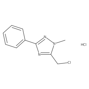5-(Chloromethyl)-1-methyl-3-phenyl-1,2,4-triazole;hydrochloride结构式