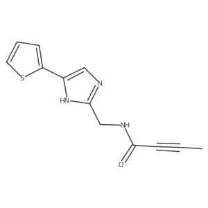 N-[(5-Thiophen-2-yl-1H-imidazol-2-yl)methyl]but-2-ynamide Structure