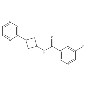 5-fluoro-N-[1-(pyrazin-2-yl)azetidin-3-yl]pyridine-3-carboxamide Structure