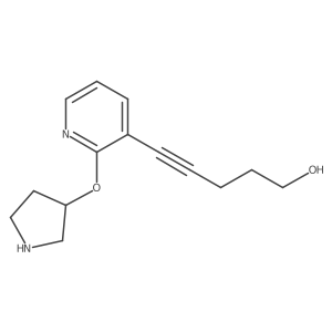 5-[2-(Pyrrolidin-3-yloxy)pyridin-3-yl]pent-4-yn-1-ol结构式