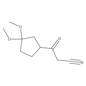 3-(3,3-Dimethoxycyclopentyl)-3-oxopropanenitrile Structure