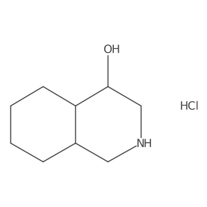 (4S,4As,8aR)-1,2,3,4,4a,5,6,7,8,8a-decahydroisoquinolin-4-ol;hydrochloride Structure