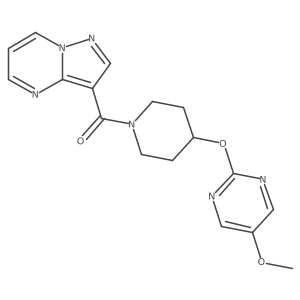 5-Methoxy-2-[(1-{pyrazolo[1,5-a]pyrimidine-3-carbonyl}piperidin-4-yl)oxy]pyrimidine结构式