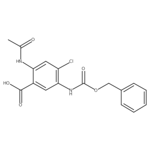 5-{[(Benzyloxy)carbonyl]amino}-4-chloro-2-acetamidobenzoic acid Structure