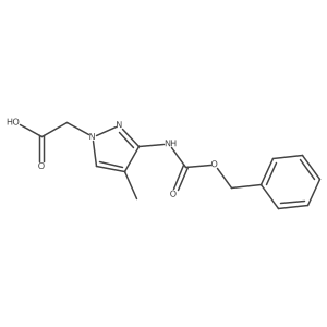 2-(3-{[(benzyloxy)carbonyl]amino}-4-methyl-1H-pyrazol-1-yl)acetic acid结构式