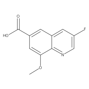 3-Fluoro-8-methoxy-6-quinolinecarboxylic acid结构式