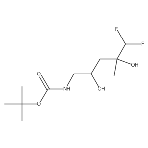 tert-butyl N-(5,5-difluoro-2,4-dihydroxy-4-methylpentyl)carbamate Structure
