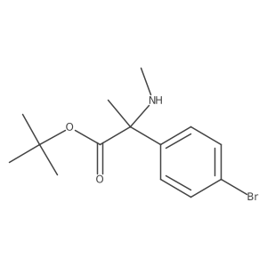 Tert-butyl 2-(4-bromophenyl)-2-(methylamino)propanoate Structure