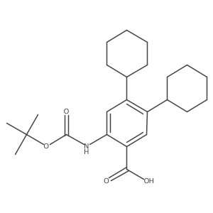 2-{[(Tert-butoxy)carbonyl]amino}-4,5-dicyclohexylbenzoic acid Structure