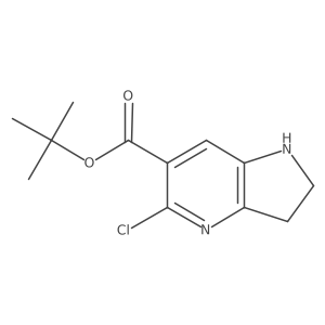 tert-butyl 5-chloro-1H,2H,3H-pyrrolo[3,2-b]pyridine-6-carboxylate结构式