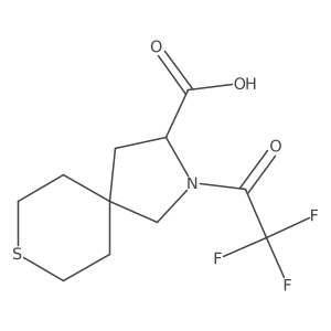 2-(2,2,2-Trifluoroacetyl)-8-thia-2-azaspiro[4.5]decane-3-carboxylic acid Structure