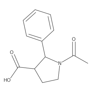 1-Acetyl-2-phenylpyrrolidine-3-carboxylic acid结构式