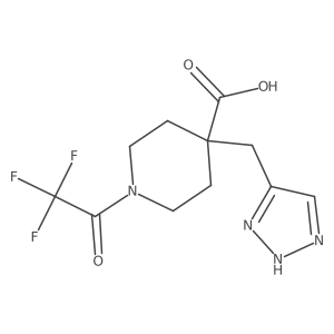 4-[(1H-1,2,3-triazol-5-yl)methyl]-1-(2,2,2-trifluoroacetyl)piperidine-4-carboxylic acid Structure