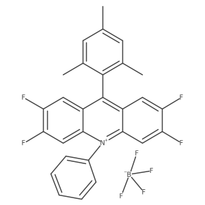 2,3,6,7-Tetrafluoro-9-mesityl-10-phenylacridin-10-ium tetrafluoroborate结构式