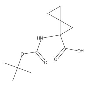 1-{[(Tert-butoxy)carbonyl]amino}spiro[2.2]pentane-1-carboxylic acid结构式