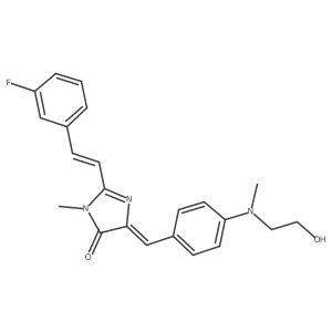 2-(3-Fluorostyryl)-5-(4-((2-hydroxyethyl)(methyl)amino)benzylidene)-3-methyl-3,5-dihydro-4H-imidazol-4-one Structure