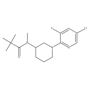 N-[1-(5-chloro-3-fluoropyridin-2-yl)piperidin-3-yl]-N,2,2-trimethylpropanamide结构式