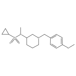 N-{1-[(4-methoxyphenyl)methyl]piperidin-3-yl}-N-methylcyclopropanesulfonamide结构式