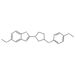 5-Methoxy-2-{3-[(5-methoxypyrimidin-2-yl)oxy]pyrrolidin-1-yl}-1,3-benzothiazole Structure