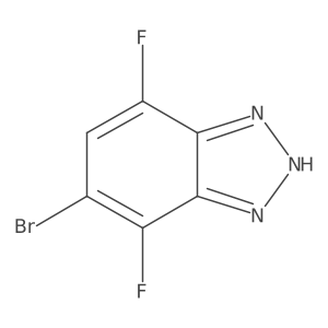 6-Bromo-4,7-difluoro-1H-benzo[d][1,2,3]triazole结构式