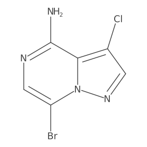 7-Bromo-3-chloropyrazolo[1,5-a]pyrazin-4-amine结构式