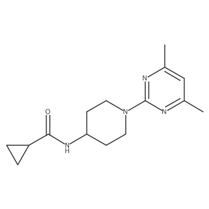 N-[1-(4,6-dimethylpyrimidin-2-yl)piperidin-4-yl]cyclopropanecarboxamide结构式