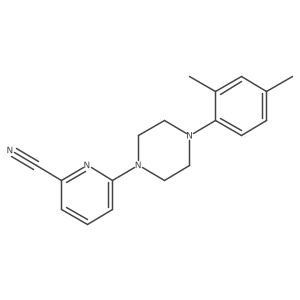 6-[4-(2,4-Dimethylphenyl)piperazin-1-yl]pyridine-2-carbonitrile结构式