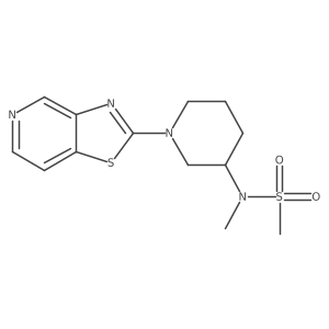 N-methyl-N-(1-{[1,3]thiazolo[4,5-c]pyridin-2-yl}piperidin-3-yl)methanesulfonamide结构式