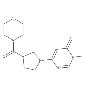 3-Methyl-6-[3-(thiomorpholine-4-carbonyl)pyrrolidin-1-yl]-3,4-dihydropyrimidin-4-one Structure