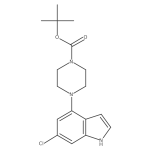 1,1-Dimethylethyl 4-(6-chloro-1H-indol-4-yl)-1-piperazinecarboxylate结构式