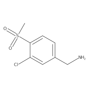 (3-Chloro-4-(methylsulfonyl)phenyl)methanamine结构式