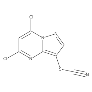5,7-Dichloropyrazolo[1,5-a]pyrimidin-3-yl thiocyanate结构式