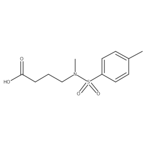 Cc1ccc(S(=O)(=O)N(C)CCCC(=O)O)cc1结构式
