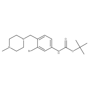tert-butyl N-{3-bromo-4-[(4-methylpiperazin-1-yl)methyl]phenyl}carbamate结构式