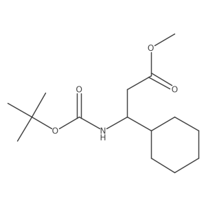 COC(=O)CC(NC(=O)OC(C)(C)C)C1CCCCC1结构式