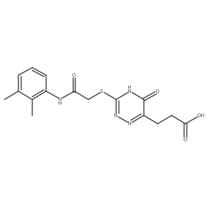 3-[3-({2-[(2,3-Dimethylphenyl)amino]-2-oxoethyl}sulfanyl)-5-hydroxy-1,2,4-triazin-6-yl]propanoic acid Structure