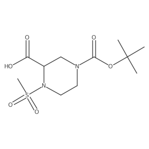 4-Methanesulfonyl-piperazine-1,3-dicarboxylic acid 1-tert-butyl ester Structure