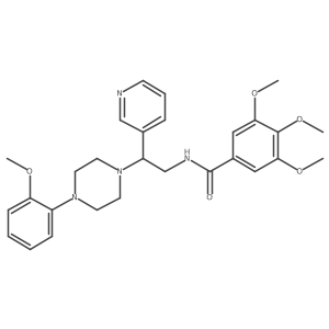 3,4,5-trimethoxy-N-[2-[4-(2-methoxyphenyl)piperazin-1-yl]-2-(3-pyridyl)ethyl]benzamide结构式