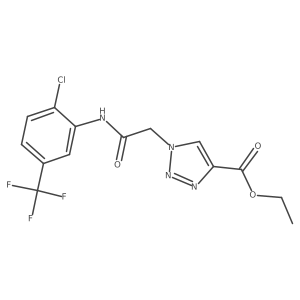 ethyl 1-({[2-chloro-5-(trifluoromethyl)phenyl]carbamoyl}methyl)-1H-1,2,3-triazole-4-carboxylate结构式