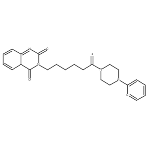 3-[6-oxo-6-(4-pyridin-2-ylpiperazin-1-yl)hexyl]-4aH-quinazoline-2,4-dione结构式