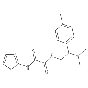 N1-(2-(dimethylamino)-2-(p-tolyl)ethyl)-N2-(thiazol-2-yl)oxalamide结构式