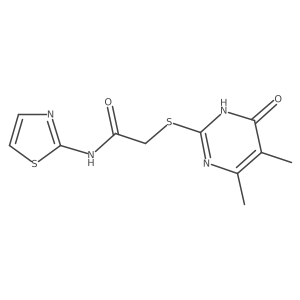 2-((4,5-dimethyl-6-oxo-1,6-dihydropyrimidin-2-yl)thio)-N-(thiazol-2-yl)acetamide Structure