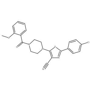 2-(4-Chlorophenyl)-5-(4-(2-methoxybenzoyl)piperazin-1-yl)oxazole-4-carbonitrile Structure