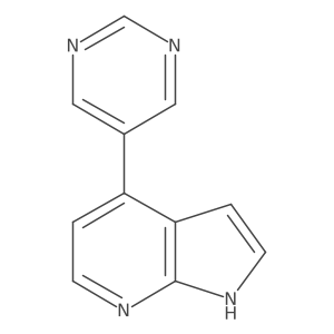 4-Pyrimidin-5-yl-1h-pyrrolo[2,3-b]pyridine结构式