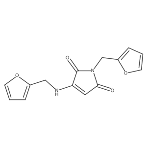 1-(furan-2-ylmethyl)-3-((furan-2-ylmethyl)amino)-1H-pyrrole-2,5-dione结构式