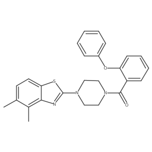 (4-(4,5-Dimethylbenzo[d]thiazol-2-yl)piperazin-1-yl)(2-phenoxyphenyl)methanone Structure