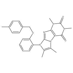 1,3,6,7-tetramethyl-8-(2-((4-methylbenzyl)oxy)phenyl)-1H-imidazo[2,1-f]purine-2,4(3H,8H)-dione Structure